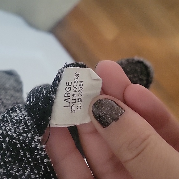 Aqua Plaid Gray and Black Dress in size large - Picture 3 of 4